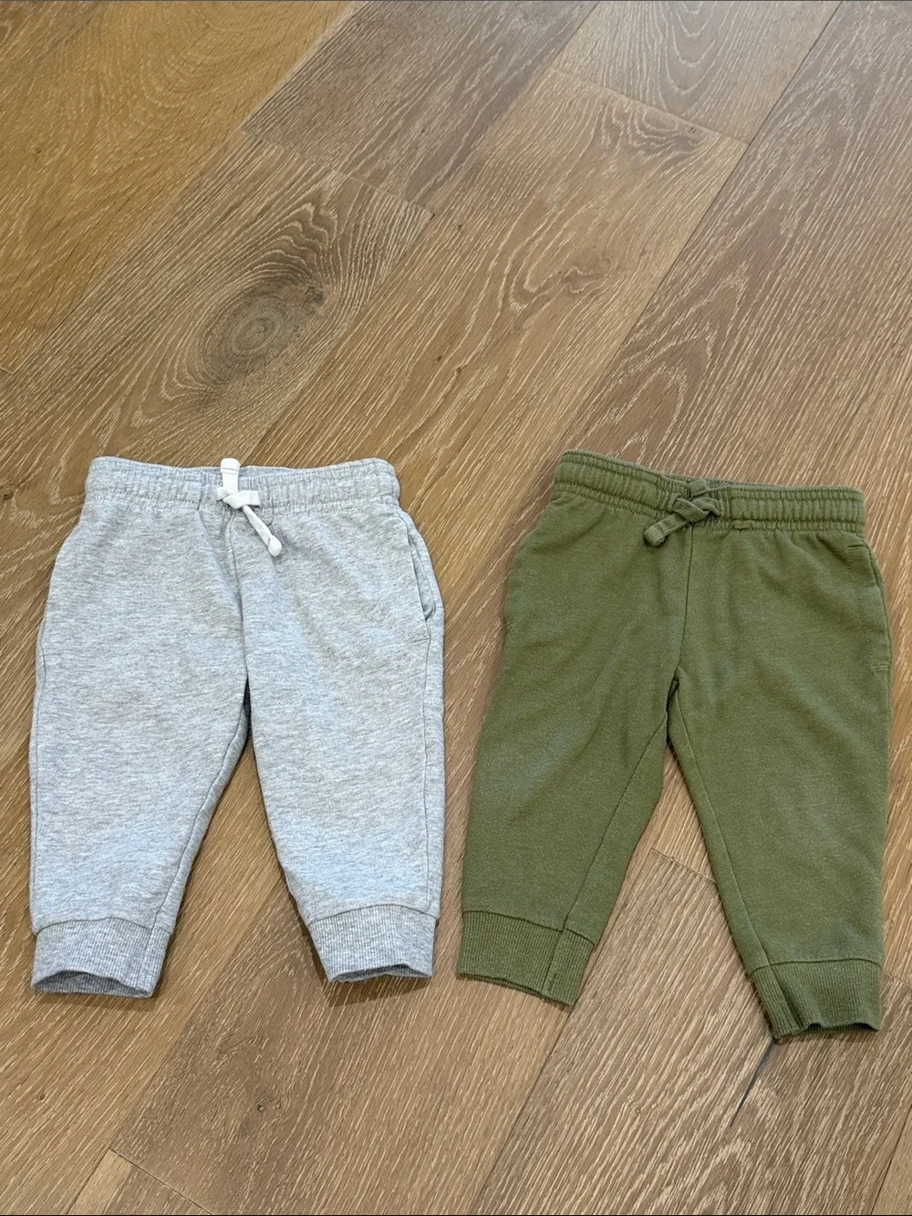 Carter’s Infant/Toddler Knit Jogger Pants - Gray and Olive Green